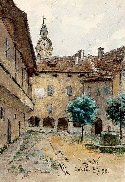 Idrija Castle Courtyard by Ladislav Benesch